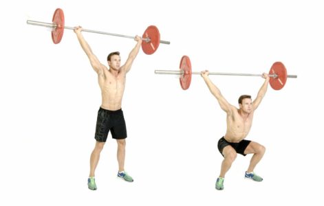 przysiad ze sztanga nad głową